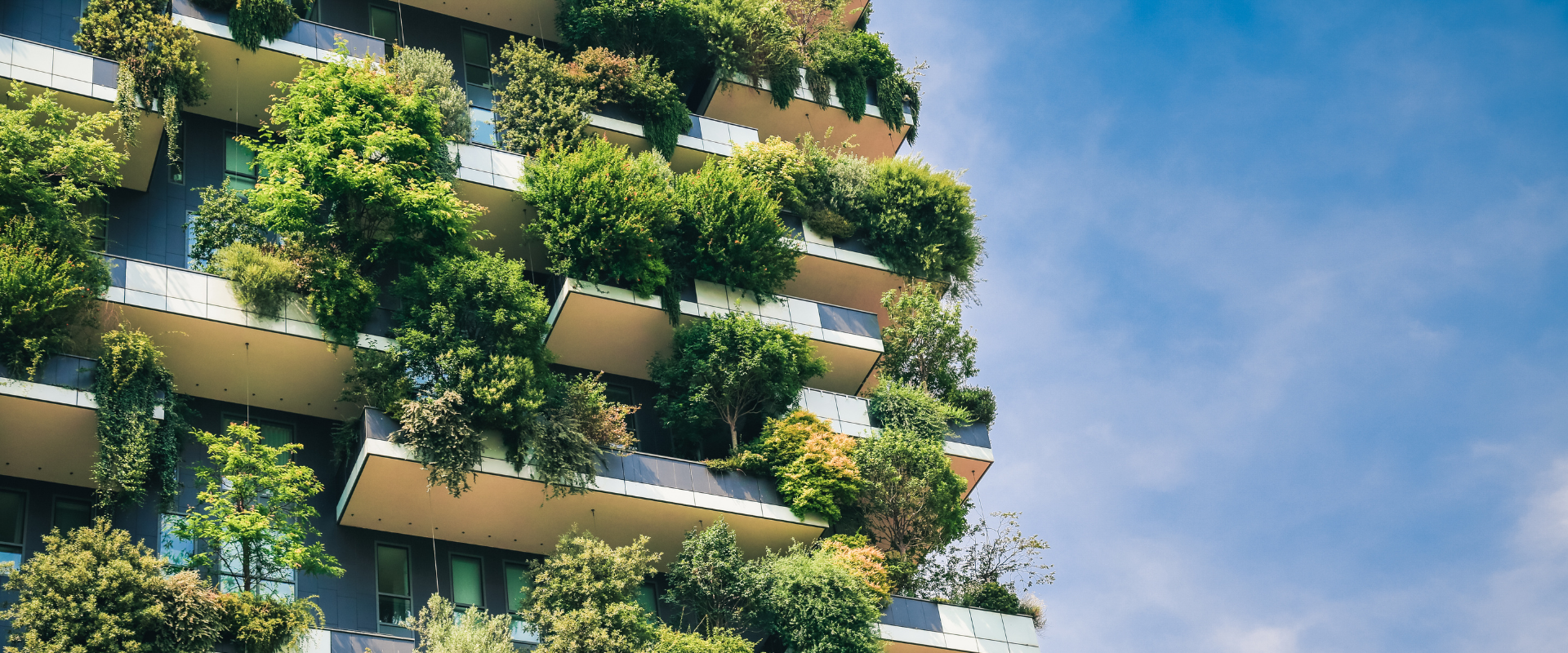 Apartment with green balconies